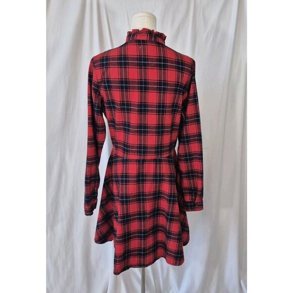 Kiel James Patrick Plaid Cozy Cabin Flannel Apple Pie Skillet Shirt Dress Large - Picture 6 of 7